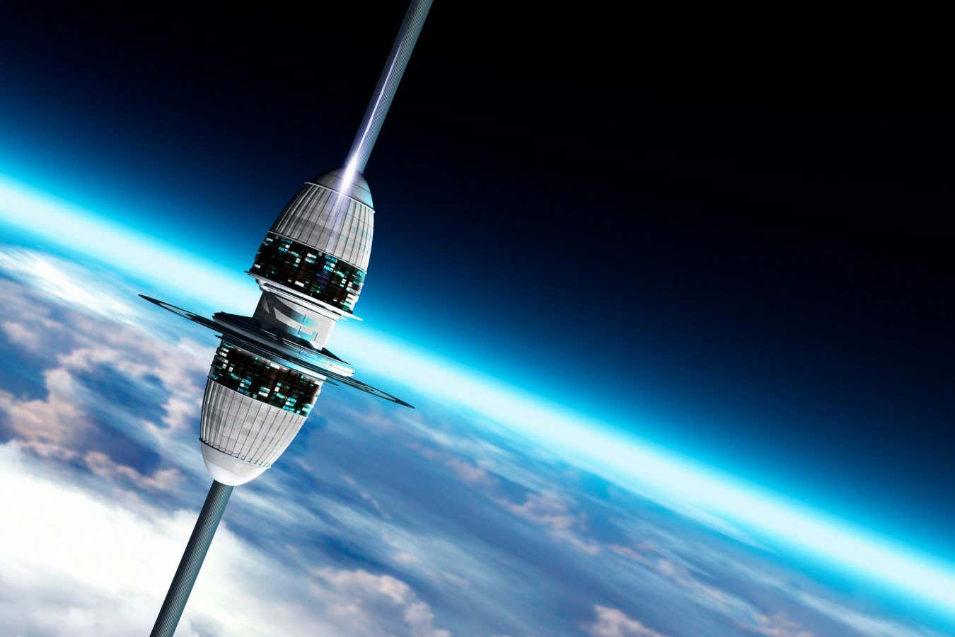 T85947 Space elevator, illustration